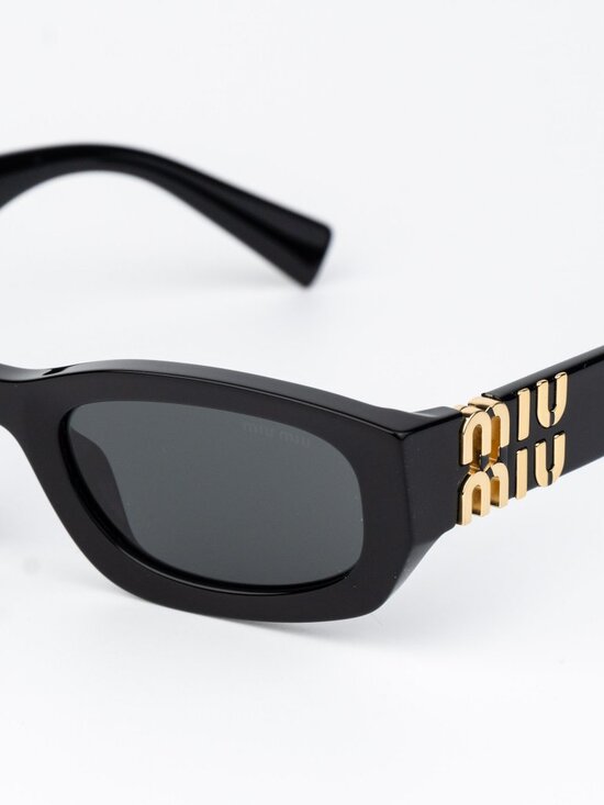 Miu Miu Women Sunglasses Black Grey Rectangle MUB04S 16K08Z NEW AUTHENTIC main image 15